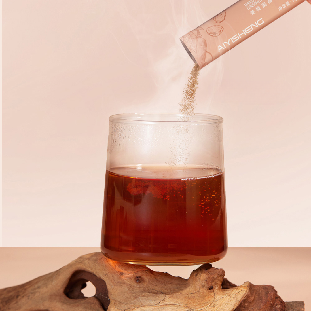 Ai Yisheng Dried Ginger Cinnamon and Black Ginseng Powder