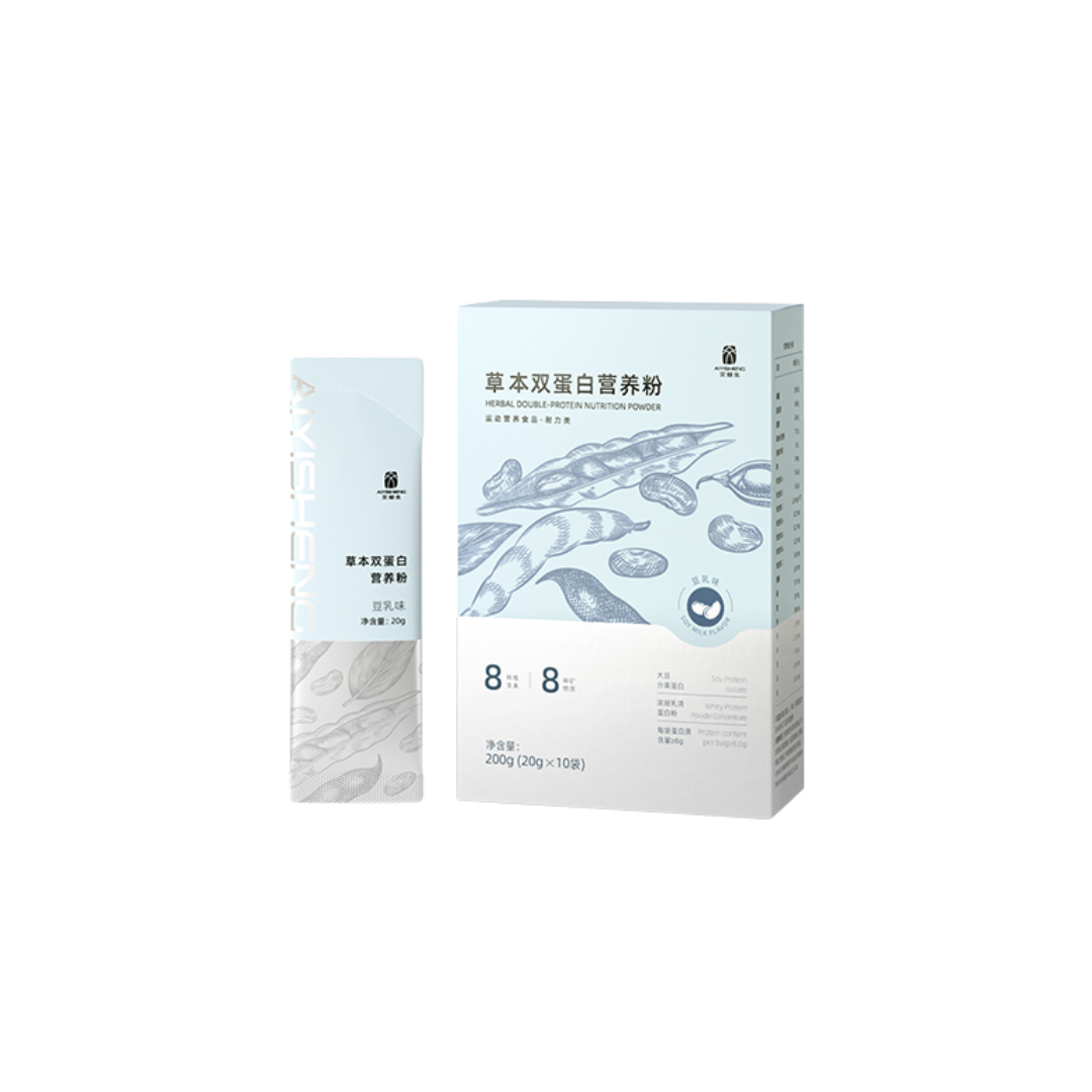 Ai Yisheng Herbal Double Protein Nutrition Powder - Soy Milk Flavor