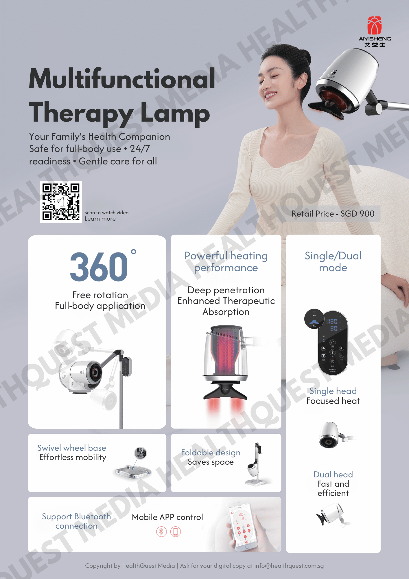 Aiyisheng Moxibustion Series Product Flyer in English