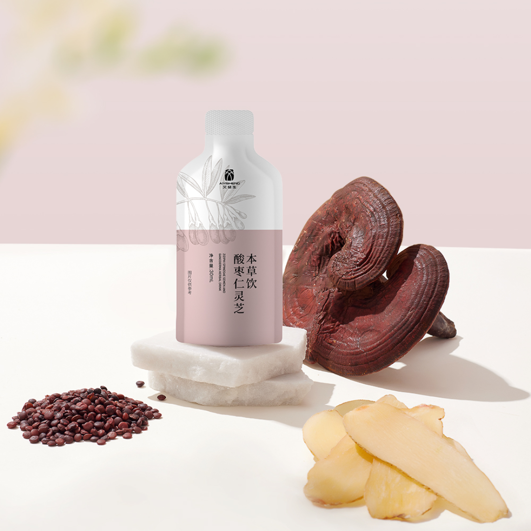 Ai Yisheng Zizhiphi Spinosae Semen and Gandoerma Herbal Drink