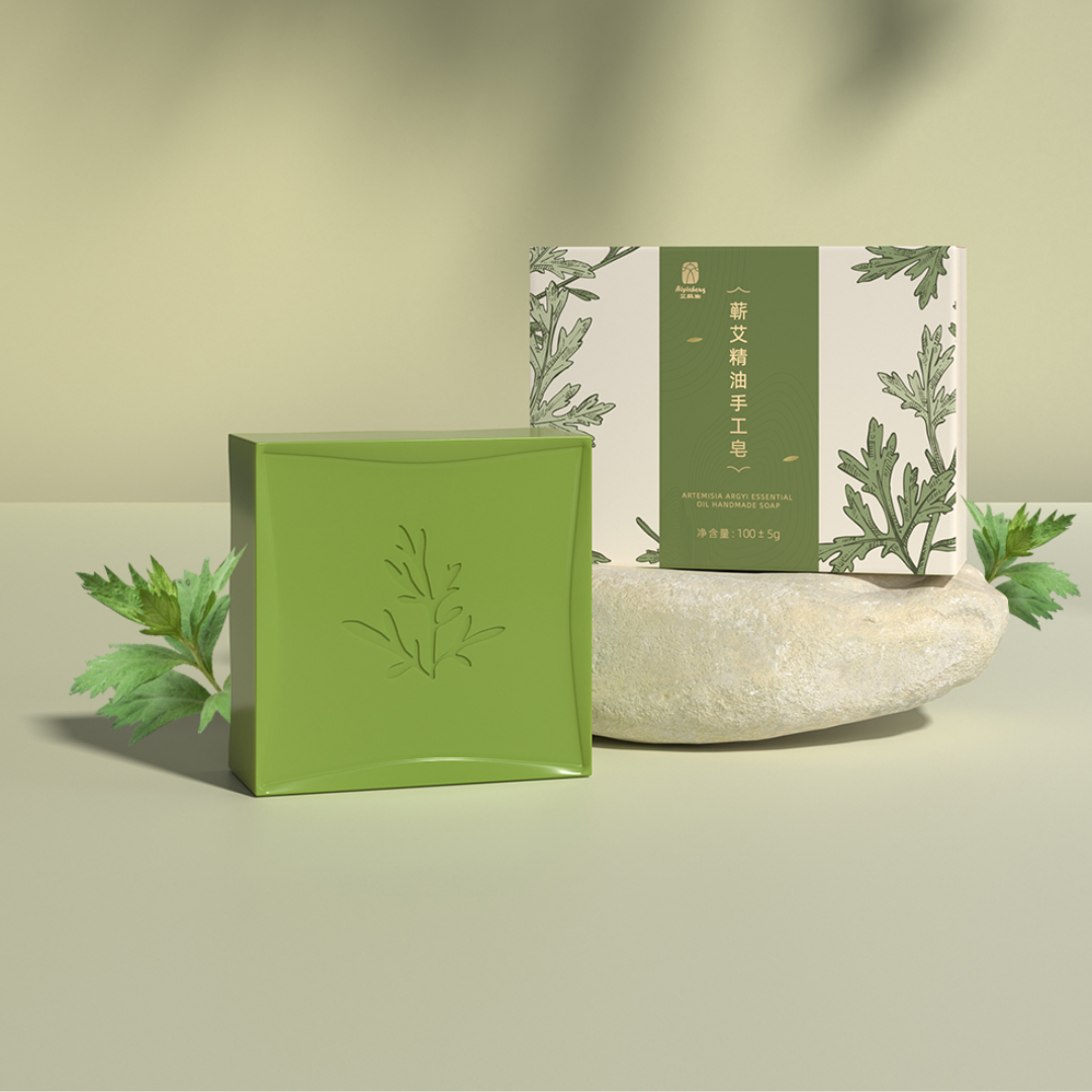 AIYISHENG Artemisia Argyi Essential Oil Handmade Soap