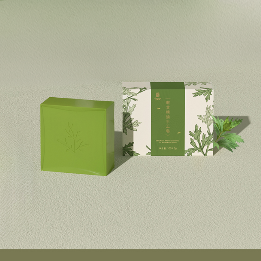 AIYISHENG Artemisia Argyi Essential Oil Handmade Soap