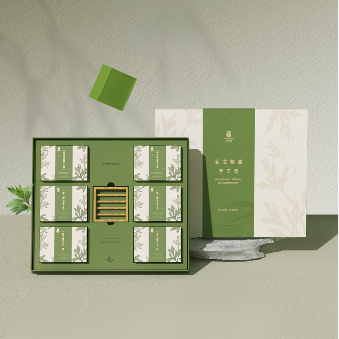 AIYISHENG Artemisia Argyi Essential Oil Handmade Soap