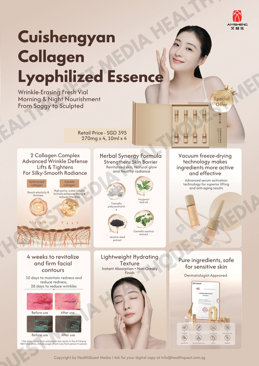 Aiyisheng Beauty Series Product Flyer in English