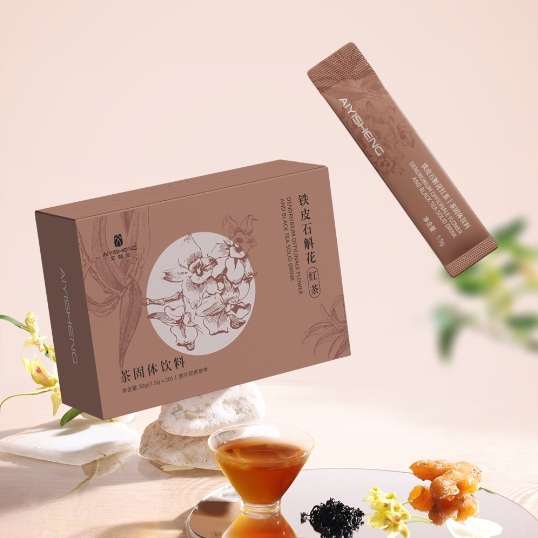 AIYISHENG Dendrobium Officinale Flower And Black Tea Solid Drink