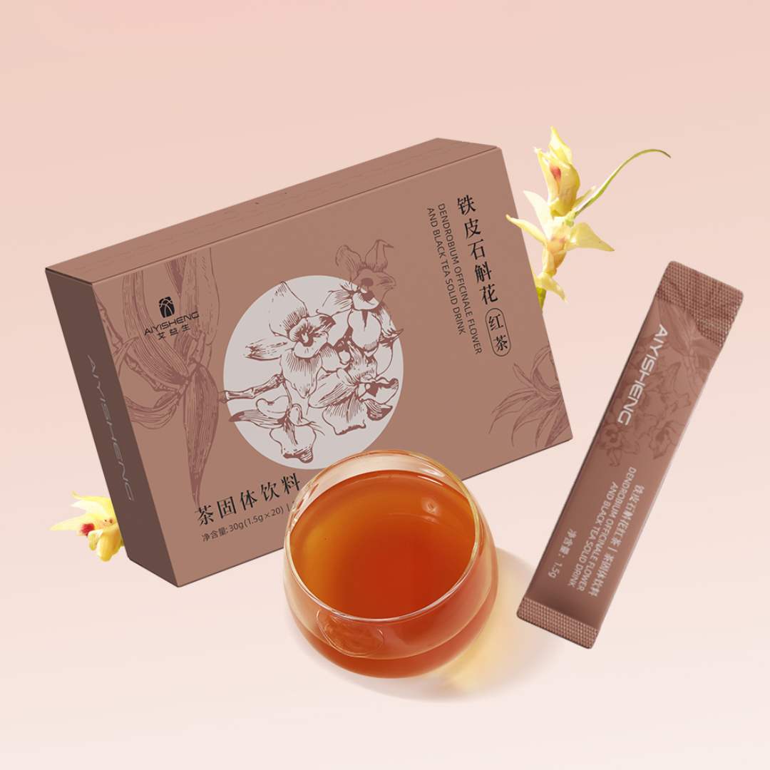 AIYISHENG Dendrobium Officinale Flower And Black Tea Solid Drink