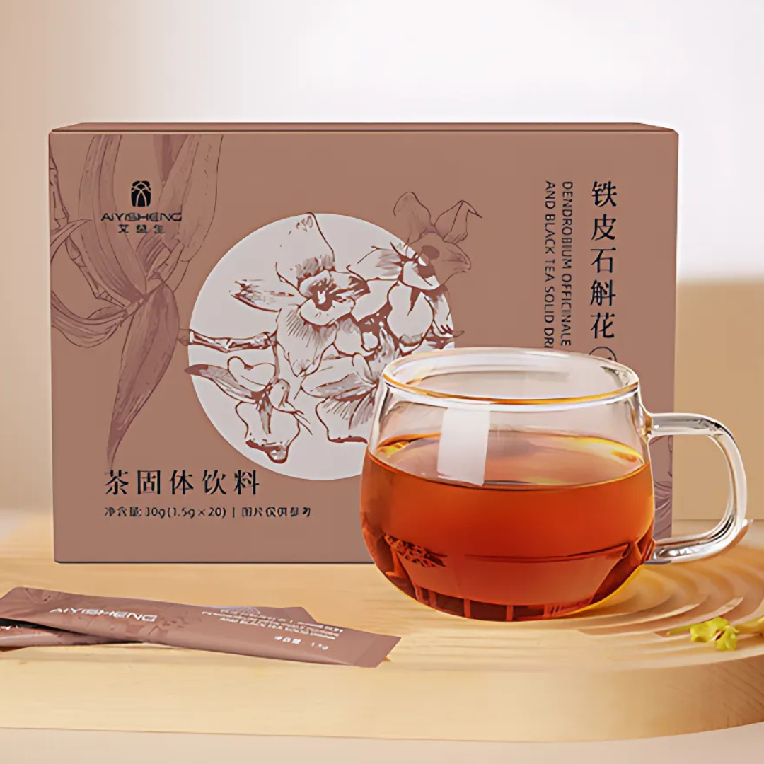 AIYISHENG Dendrobium Officinale Flower And Black Tea Solid Drink